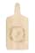 Floral Wreath Monogram Maple Paddle Cutting Board
